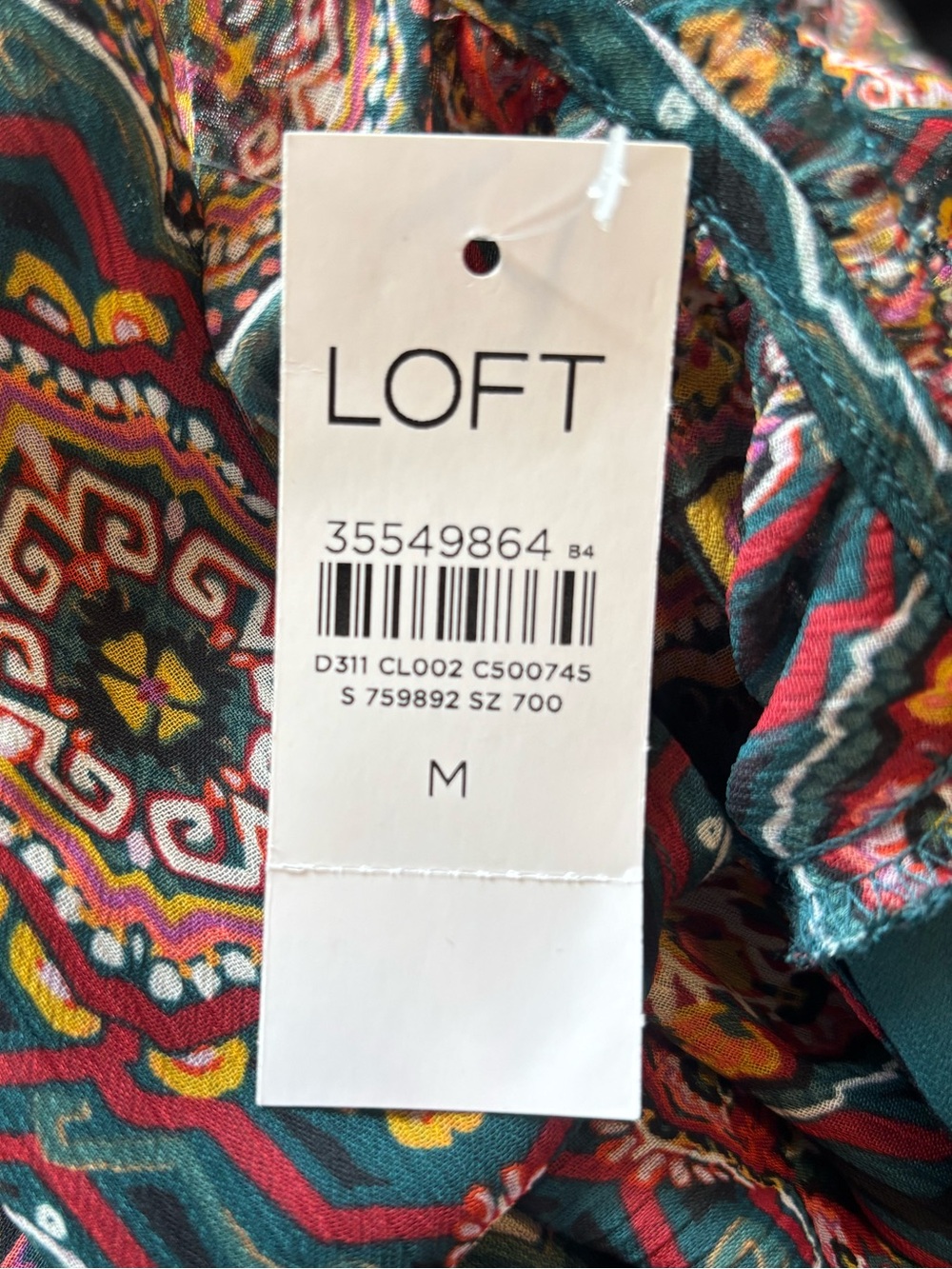 NWT LOFT Double Ruffle Blouse sz M - Picture 4 of 6